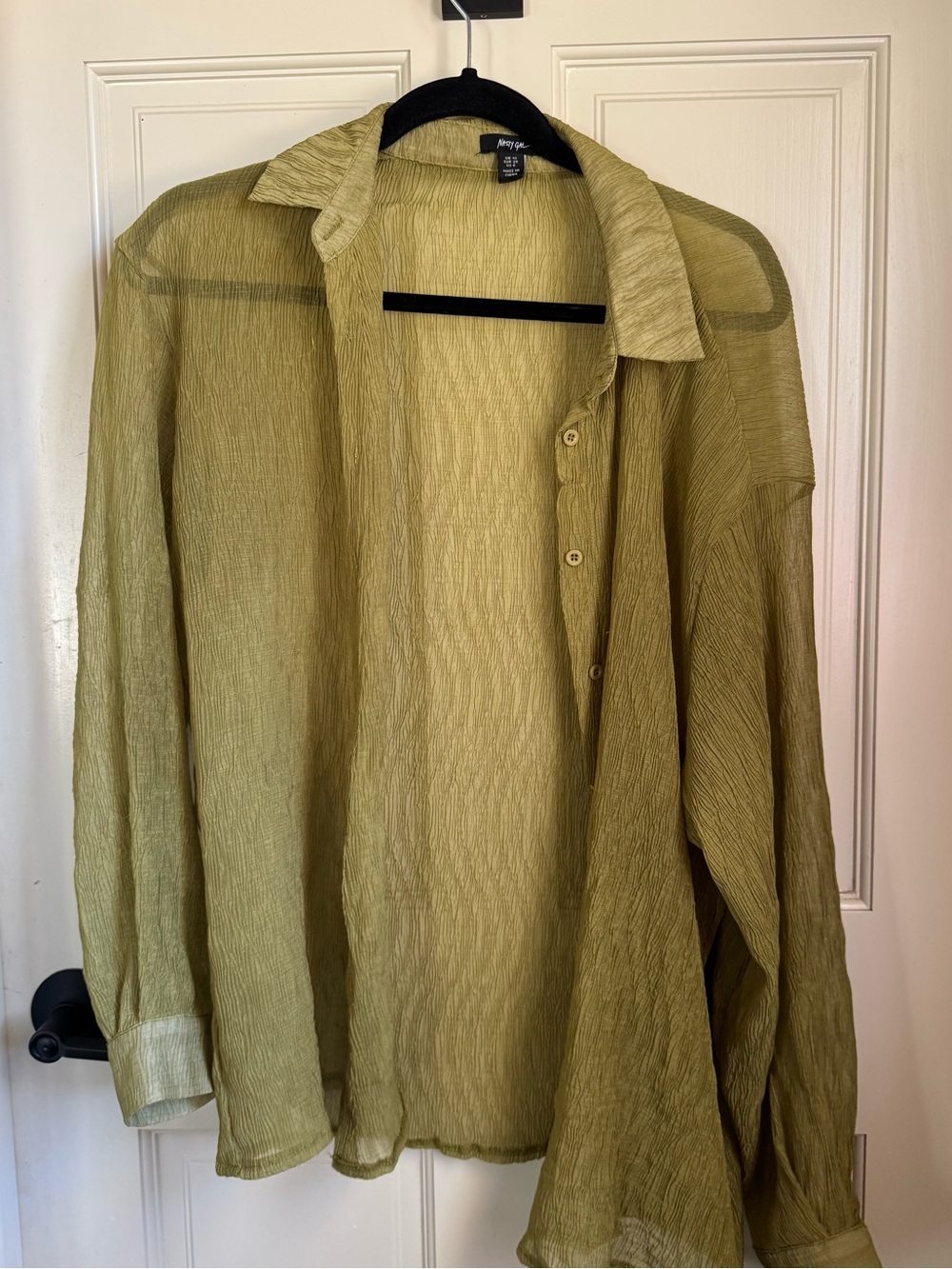 Nasty Gal Lightweight Sheer Shirt Jacket